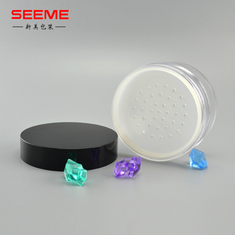 Empty cosmetic 3g 5g 10g 20g 30g round loose powder jar with sifter