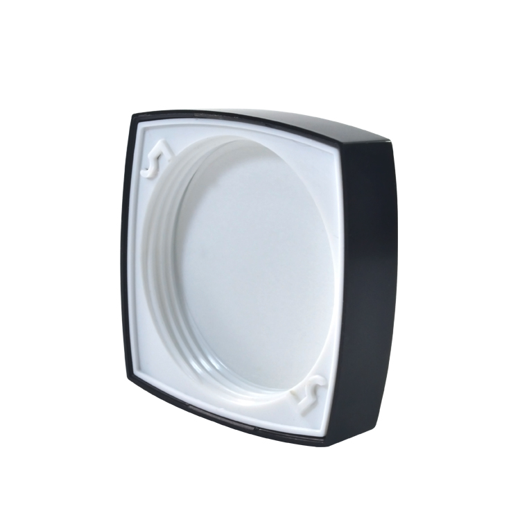 Empty cosmetic 5g 15g 30g 50g 100g white black lotion container double wall square acrylic cosmetic cream jar