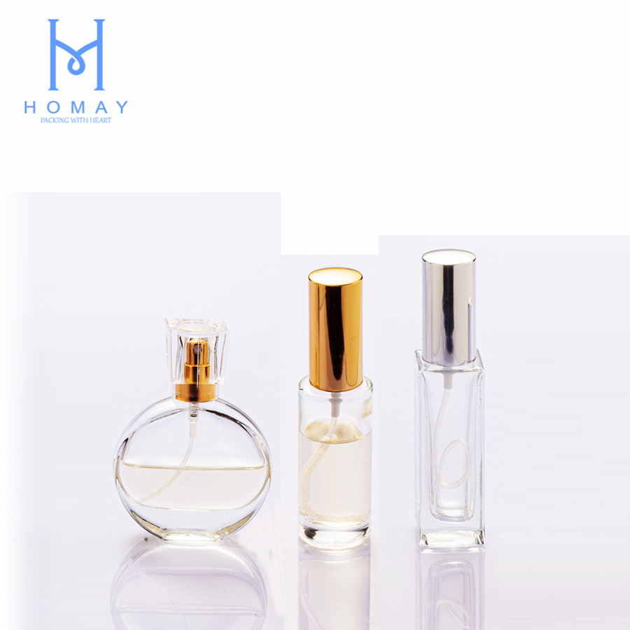 Empty cosmetic container 10ml clear amber blue glass bottle perfume bottle