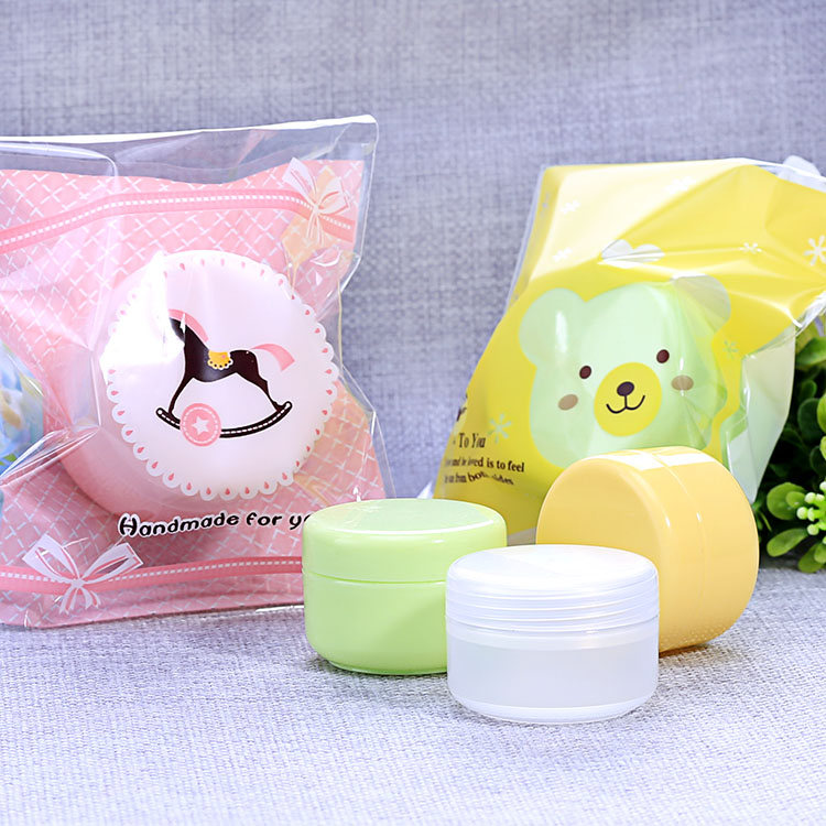 Empty cosmetic container packaging 20g 50g 100g 250g PP clear white pink yellow green plastic facial cream jar