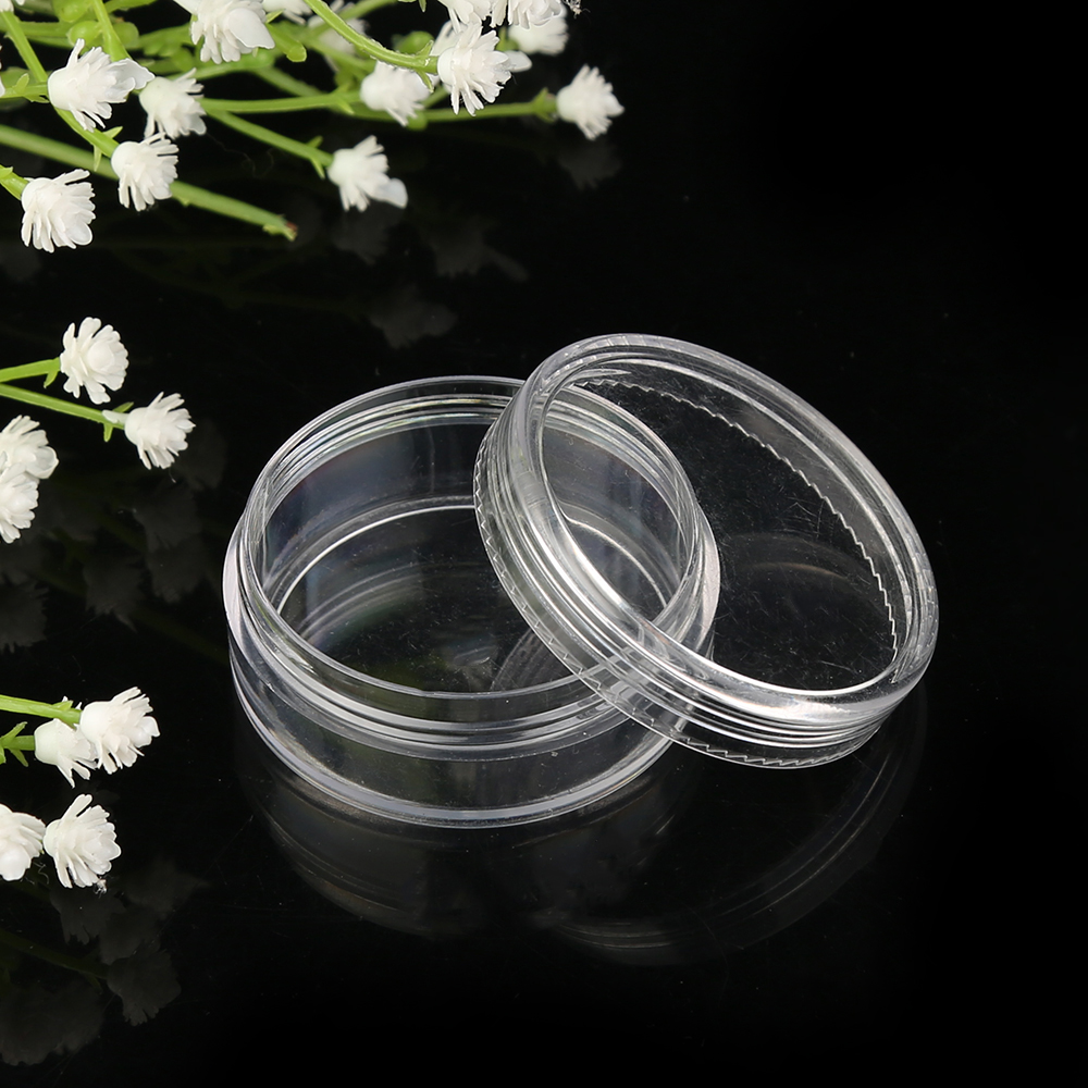 Empty cosmetic jar 3ml 5ml 10ml 15ml 20ml plastic clear cream jar