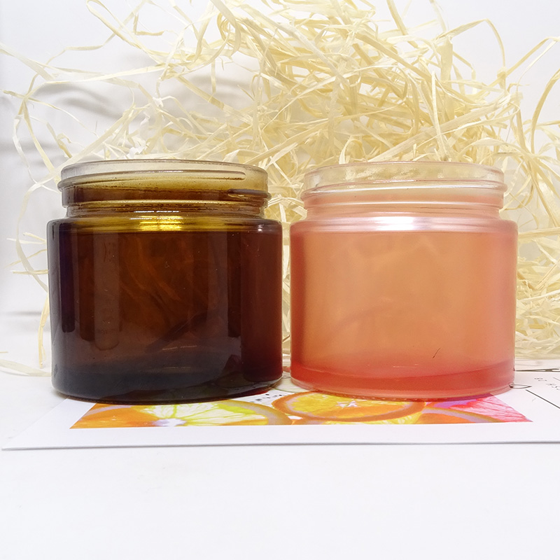 Empty cosmetic packaging face cream container black screw lid round 50g 50ml black glass jar
