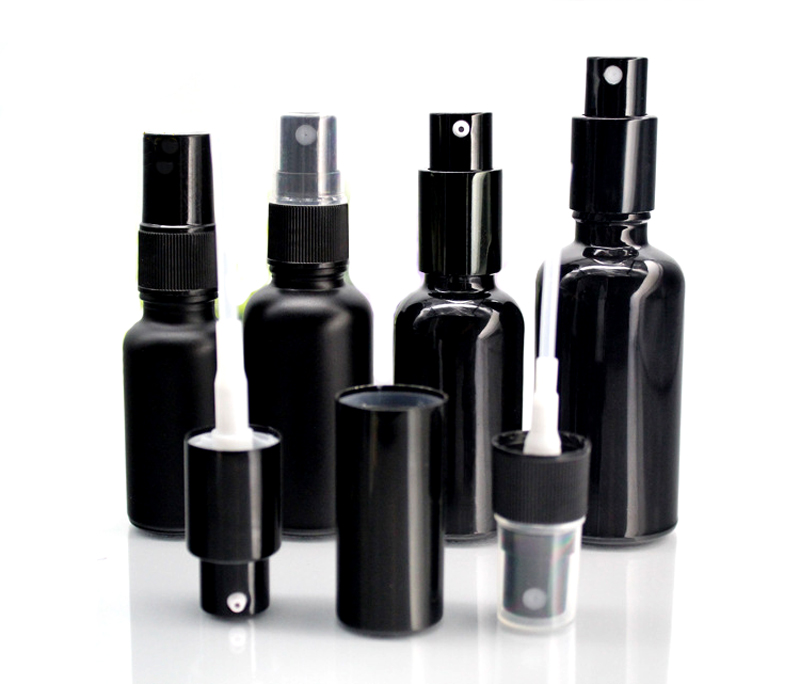 Empty cosmetic packaging type honey black matte lotion bottle