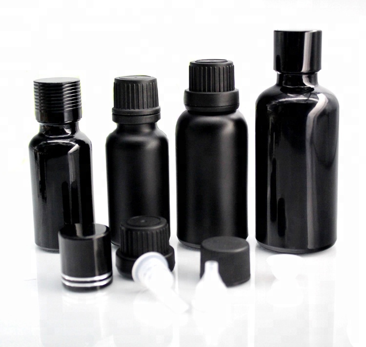 Empty cosmetic packaging type honey black matte lotion bottle
