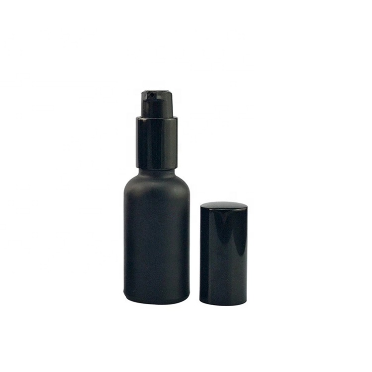 Empty cosmetic packaging type honey black matte lotion bottle