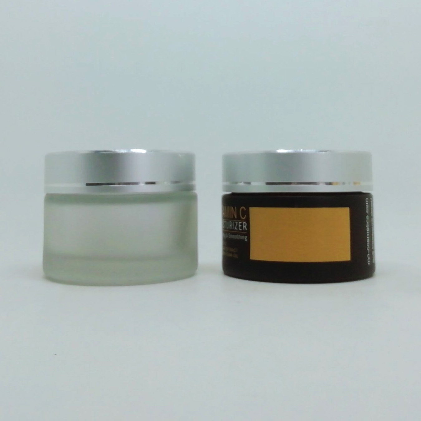 Empty cosmetic packing clear amber green black 30ml 50ml 100ml frosted face eye cream cosmetic glass jar with aluminum lid