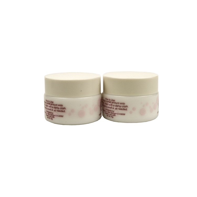 Empty cosmetic skin care cream matte pink white porcelain ceramic glass jar 15 20 30 50 100 ml gram glass jar makeup for cream