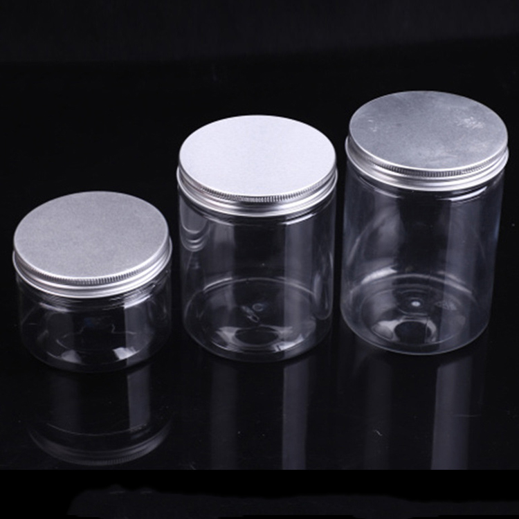 Empty cosmetics containers and body butter packaging 5 oz 6 oz 8 oz 10 oz 12 oz 16 oz plastic jars with gold lids