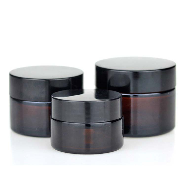 Empty cosmetics packing frosted amber glass jar 20G 30G 50G