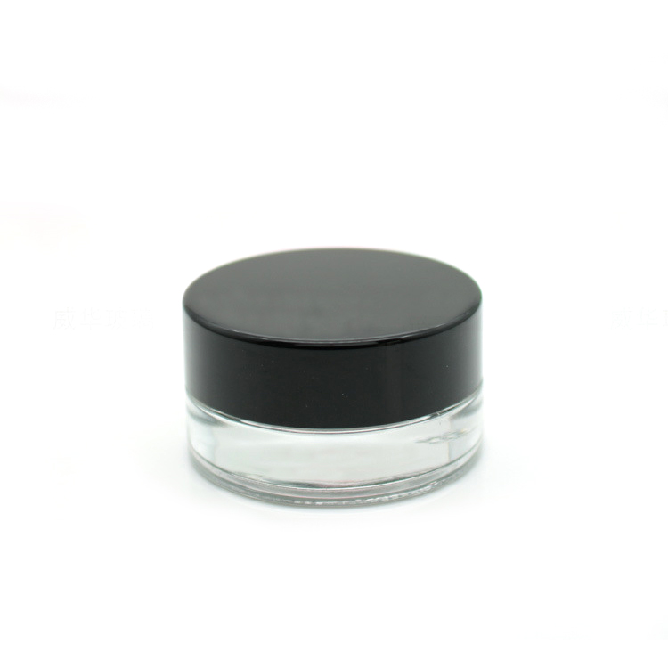 Empty cream cosmetic 3g 5g Aromatherapy small vial clear miniature glass jar packaging