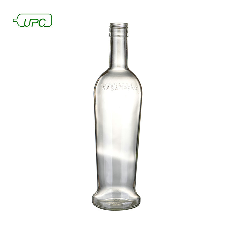 Empty crystal liquor glass bottles for whisky brandy vodka