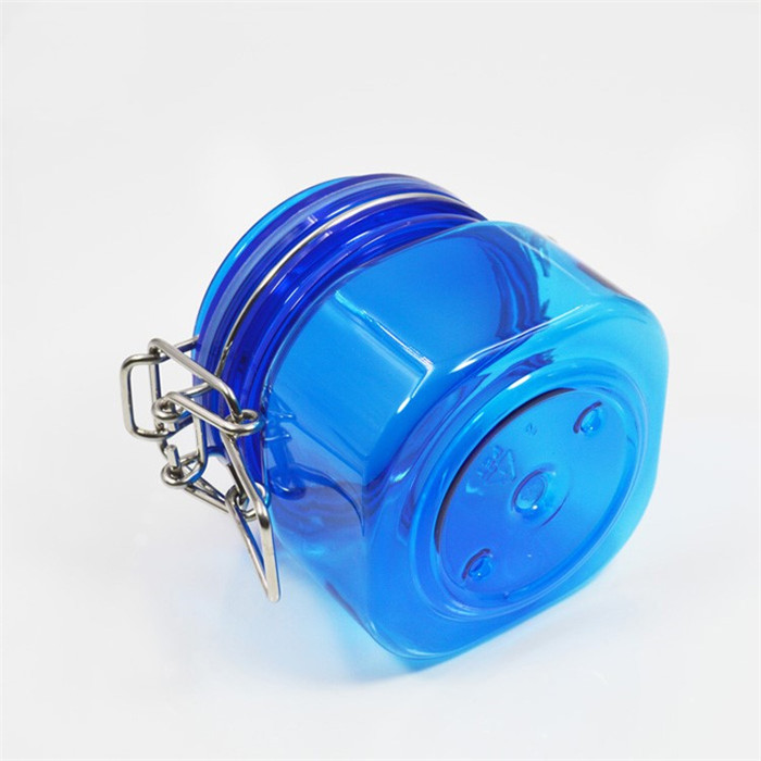 Empty custom clear cookie jar plastic