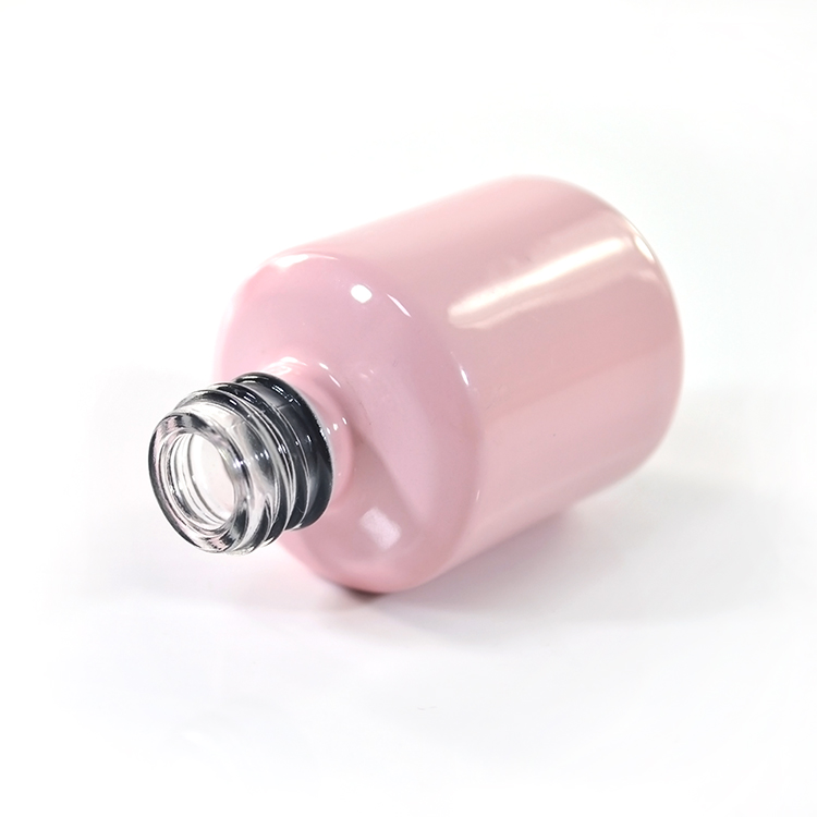Empty custom uv gel round 10ml 15ml 17ml amber white clear black glass nail polish bottle with cap and brush