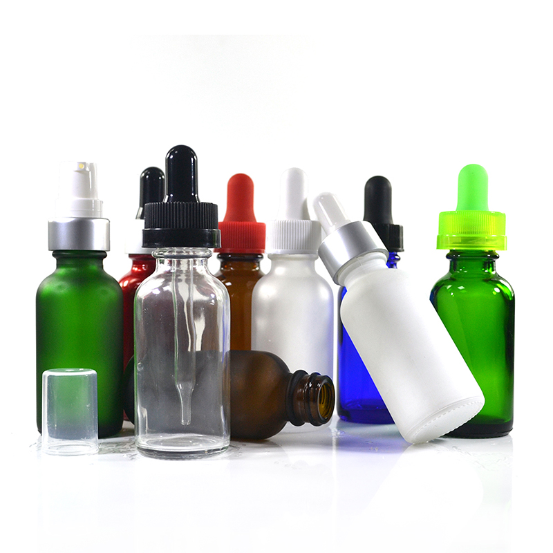 Empty cylinder  30ml 50ml 100ml  essential oil glass dropper bottle with tamper childproof cap