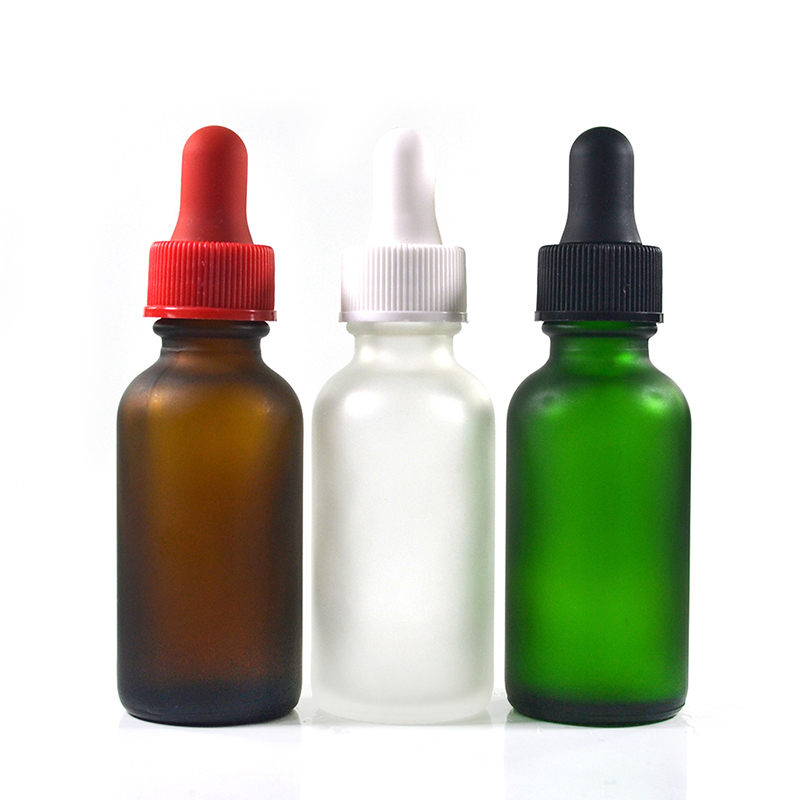 Empty cylinder 30ml 50ml 100ml essential oil glass dropper bottle with tamper childproof cap