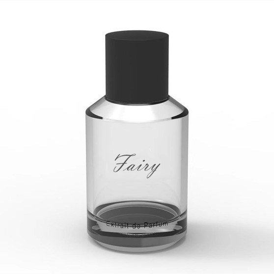 Empty designed high quality wholesale clear OEM cylinder glass perfume bottle with gift box