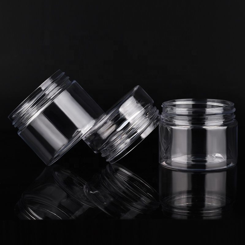 Empty eco friendly Cosmetic Container 100g 120g 150g 200g 250g 300g 500g rose gold PET Plastic cream jar