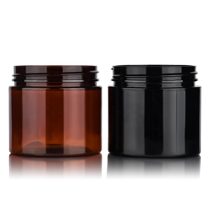 Empty eco friendly Cosmetic Container 100g 120g 150g 200g 250g 300g 500g rose gold PET Plastic cream jar