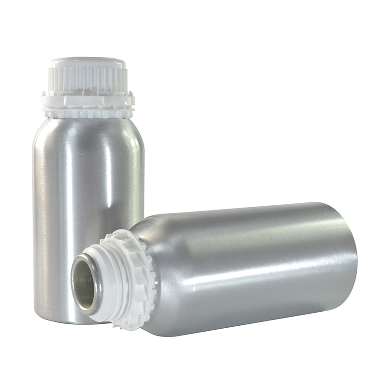 Empty essential oil 50ml 100ml 150ml 200ml 250ml 500ml 1000ml sliver aluminum bottle with white tamper proof cap