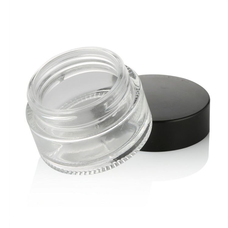 Empty face care cosmetic cream usage luxury glass cosmetic jars 5ml 10ml 15ml 20ml 30ml 50ml 100ml