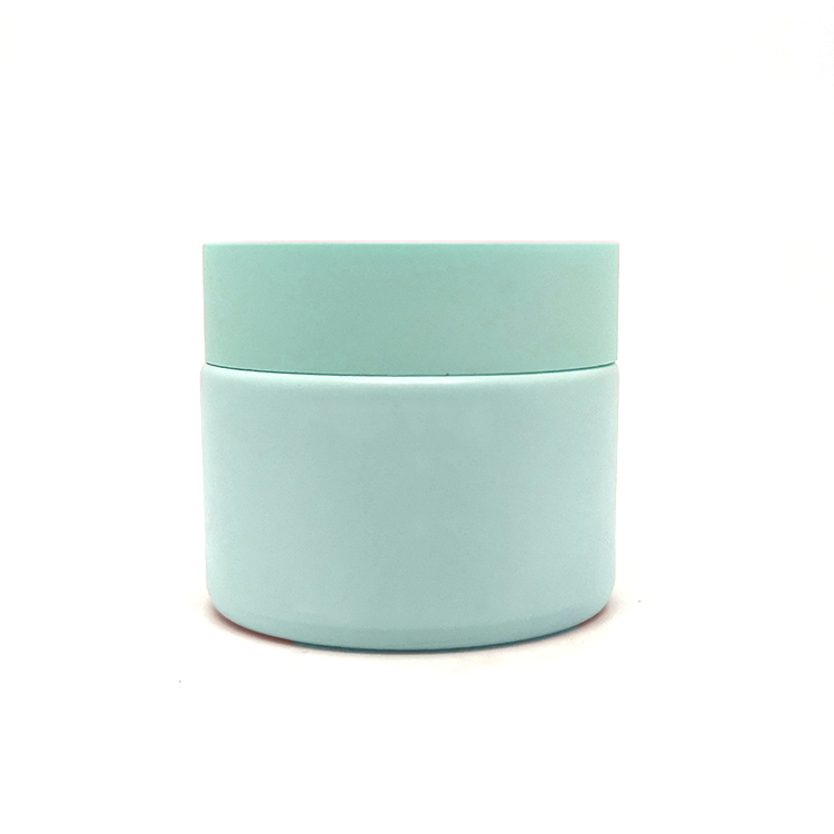 Empty face cream container 100 ml baby green opal white glass jars porcelain jar