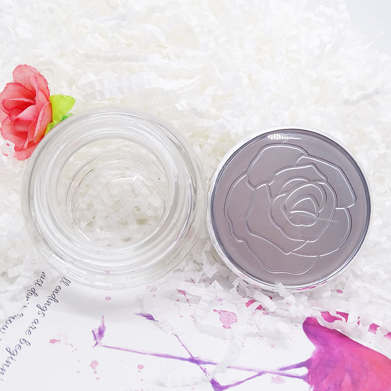 Empty face cream cosmetic packaging luxury thick bottom 50ml 50 gram gradient blue glass jar