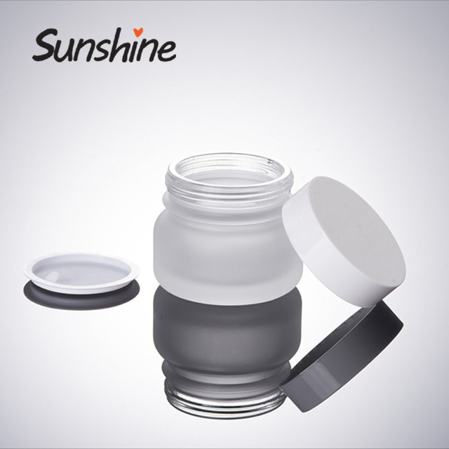 Empty face cream packaging ointment cosmetic glass jar for makeup