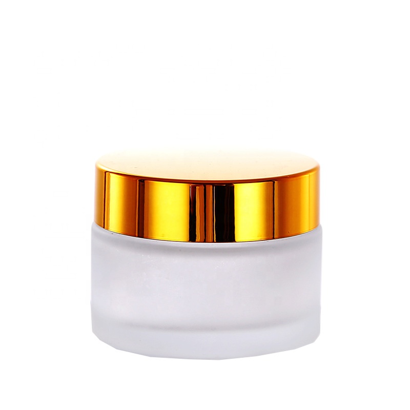 Empty face eye cream jar 30g 50g 100g frosted clear amber blue black cosmetic cream jar with black gold silver aluminum lid