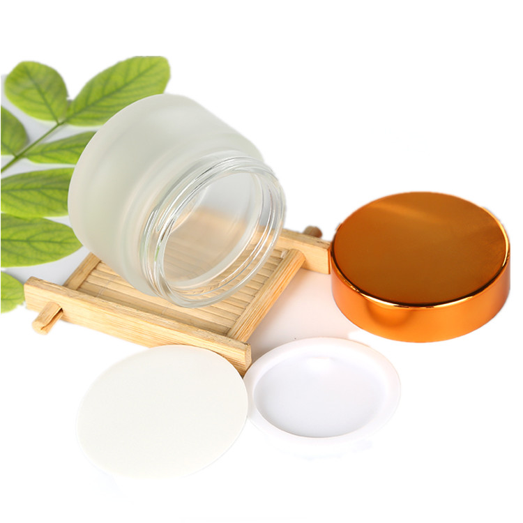 Empty face eye cream jar 5g 10g 15 20g 30g 50g 100g frosted cosmetic cream jar with white black gold silver metal aluminum lid