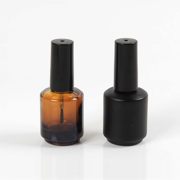 Empty fancy custom uv gel round glass 15ml nail polish bottle