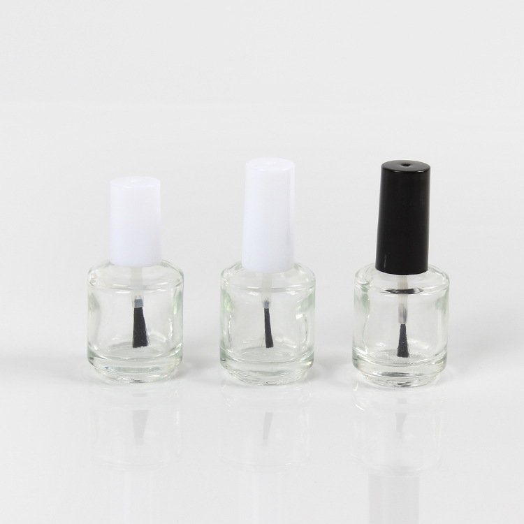 Empty fancy custom uv gel round glass 15ml nail polish bottle