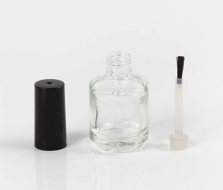Empty fancy custom uv gel round glass 15ml nail polish bottle