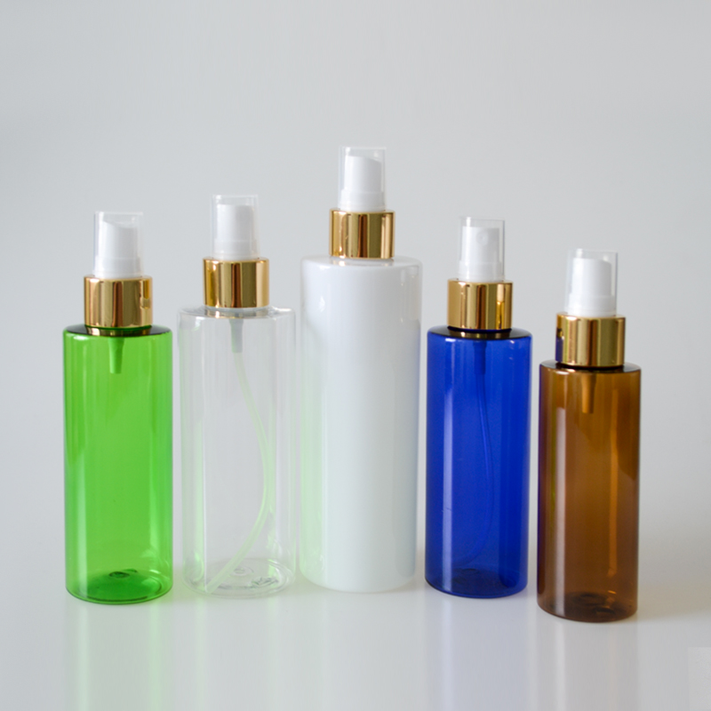 Empty fine mist PET 30ml 50ml 100ml 120ml 150ml 200ml 250ml 500ml amber white clear plastic spray bottle for cosmetic packaging
