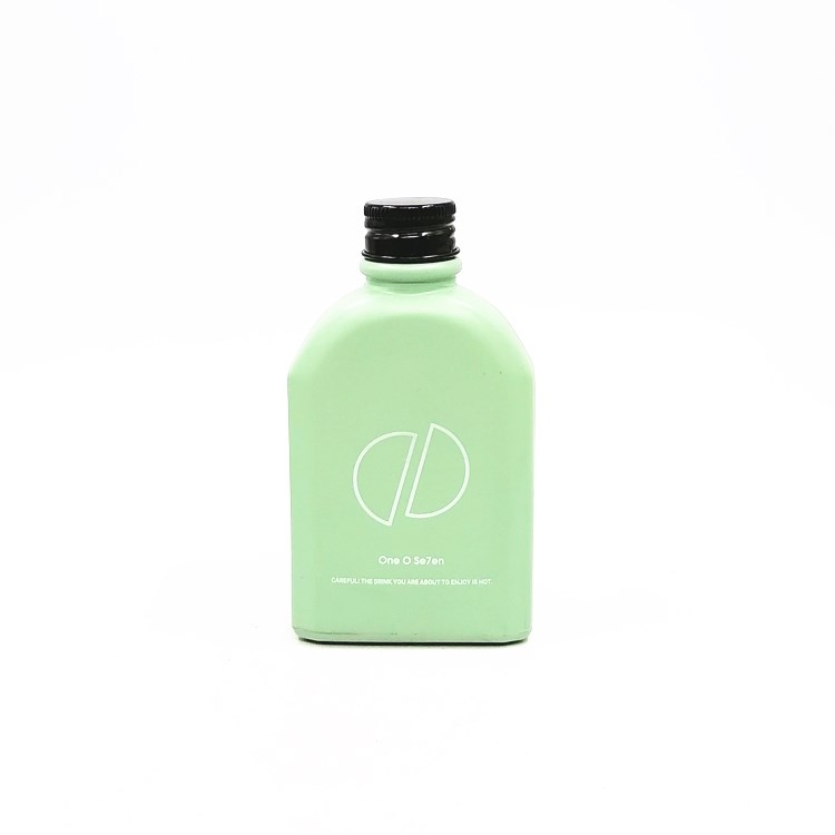 Empty flat pocket 100ml 200ml 250ml 350ml 500ml cold brew coffee milk tea beverage juice drinking glass bottle with screw cap