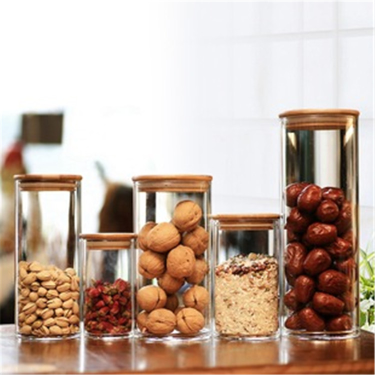 Empty food storage China low price 5 pieces candle container glass jar