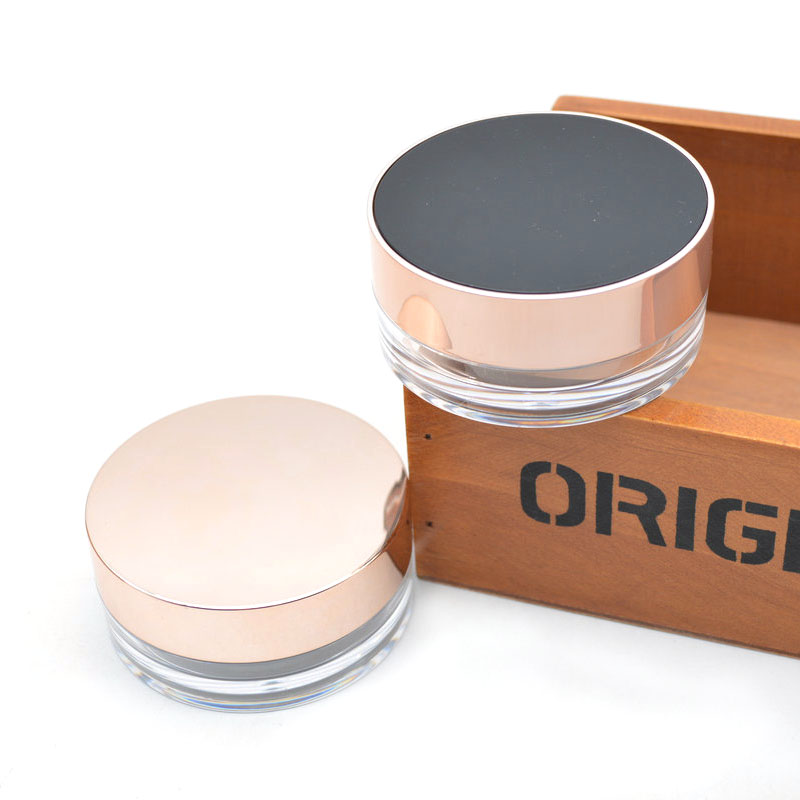 Empty foundation plastic round shape compact loose powder case