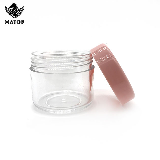 Empty frosted cosmetic jars plastic for body butter packaging