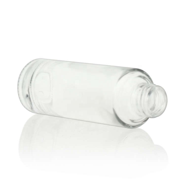 Empty frosted glass spray pump bottle 50ml for skin care cream cosmetic packaging pump pressure spray bottle lotion bottle glass