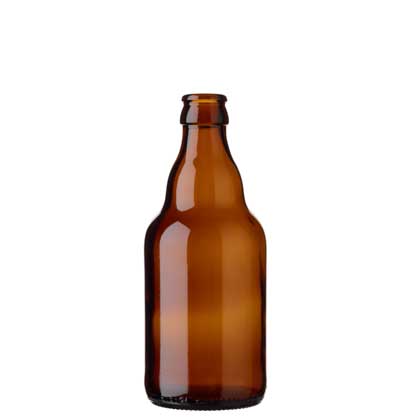 Empty glass beer bottle factory price 33cl 330ml 500ml 650ml with metal crown cap