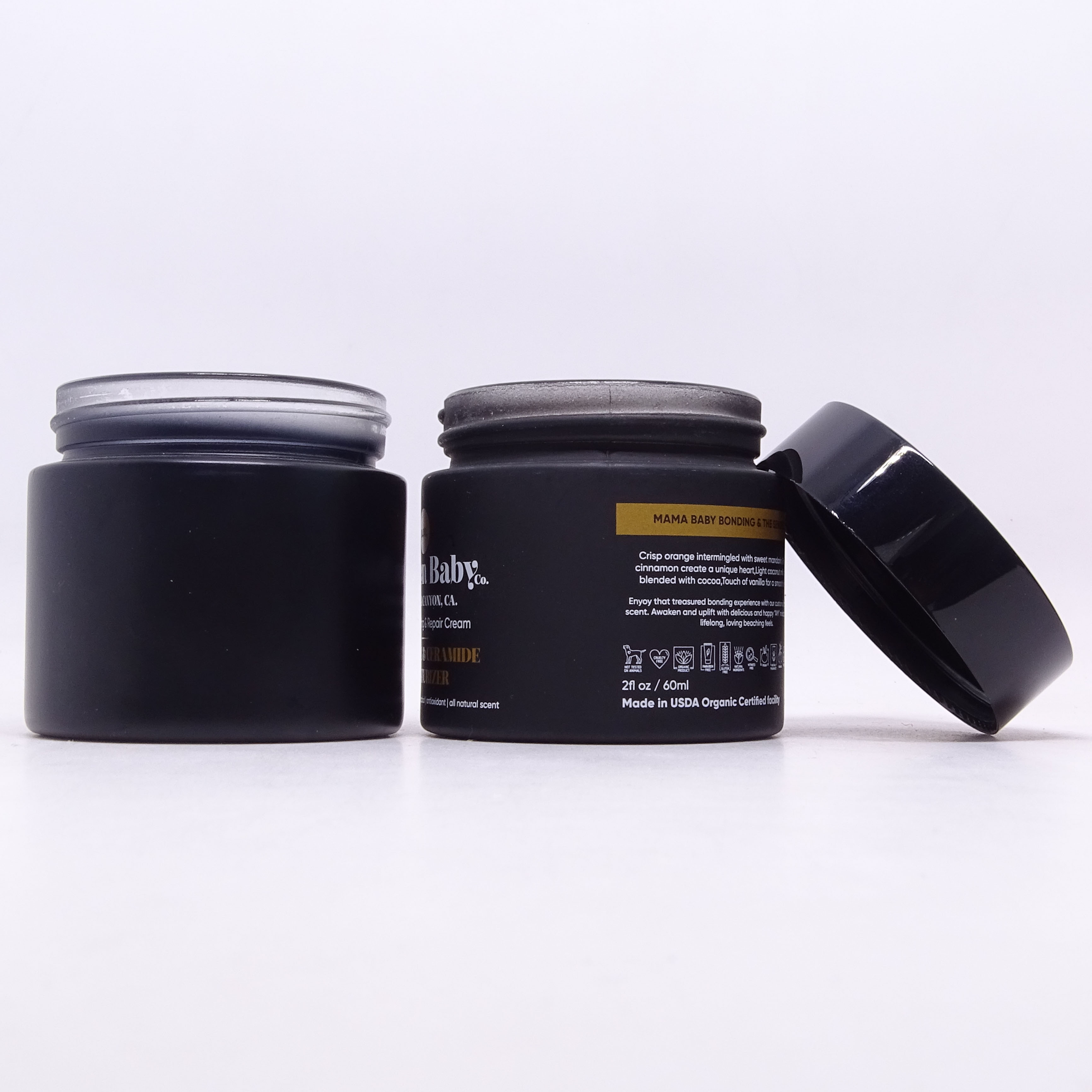 Empty  glass black frosted 5ml 10ml 15ml 20ml 30ml  50ml 60ml 100ml  packaging cosmetic cream jar