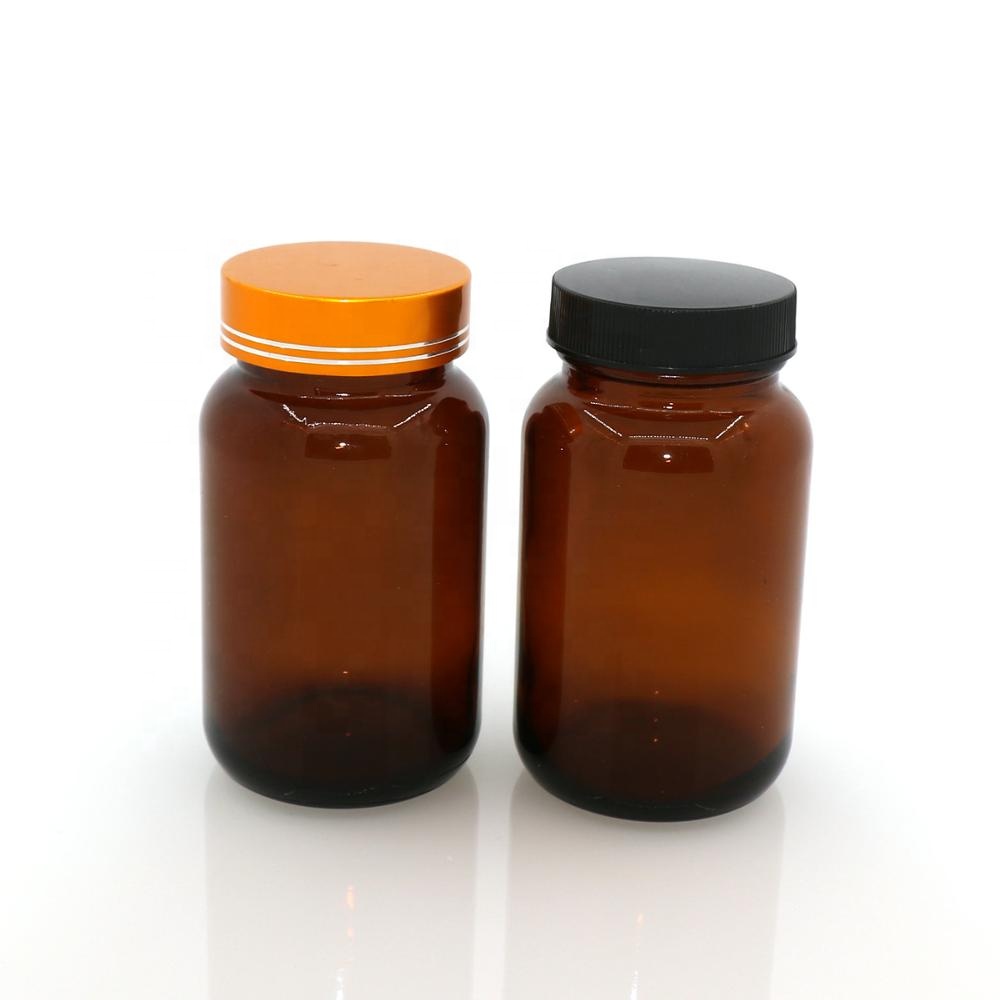 Empty glass bottle 150ml/cc medicine/tablet/pill/capsule/medicine container bottle,cylinder bottle for pills