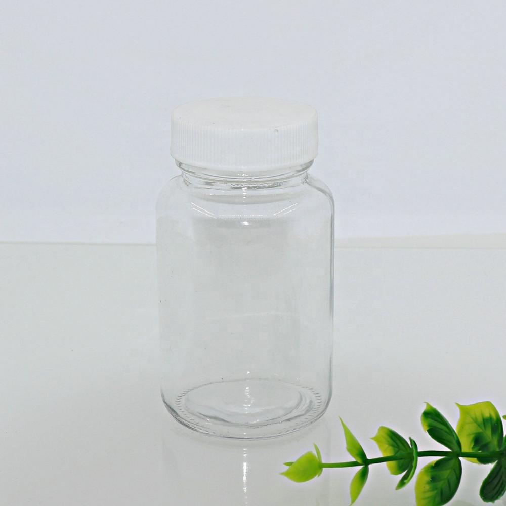 Empty glass bottle 150ml/cc medicine/tablet/pill/capsule/medicine container bottle,cylinder bottle for pills