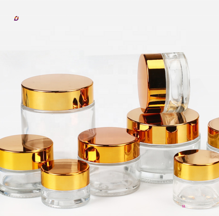 Empty glass cosmetic body cream jar containers 100ml 15ml glass eye cream jar