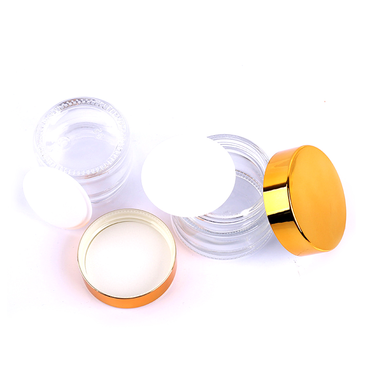 Empty glass jar 5g 10g 20g 30g 50g 100g wholesale glass bottle jar containers custom cosmetic jars glass