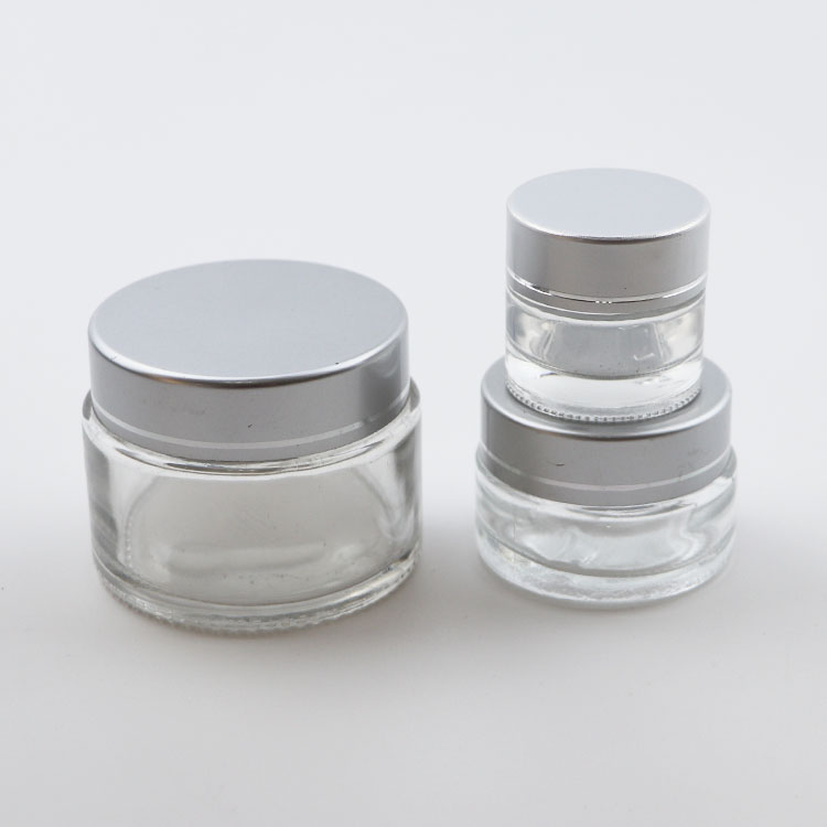 Empty glass jar for glass cream jar  20g 30g 50g round facial cream container with gold lid empty glass jar for eye cream