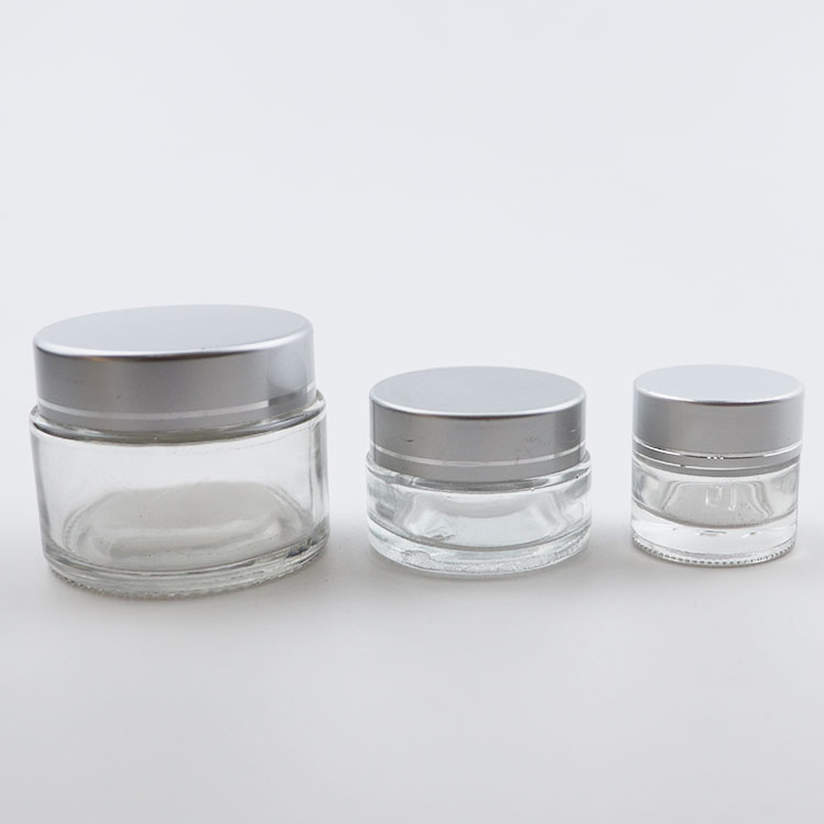 Empty glass jar for glass cream jar 20g 30g 50g round facial cream container with gold lid empty glass jar for eye cream