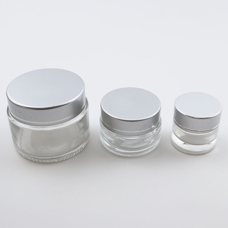 Empty glass jar for glass cream jar 20g 30g 50g round facial cream container with gold lid empty glass jar for eye cream