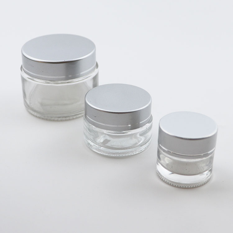 Empty glass jar for glass cream jar 20g 30g 50g round facial cream container with gold lid empty glass jar for eye cream