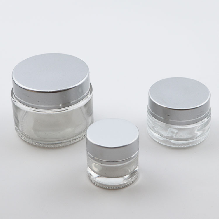 Empty glass jar for glass cream jar 20g 30g 50g round facial cream container with gold lid empty glass jar for eye cream