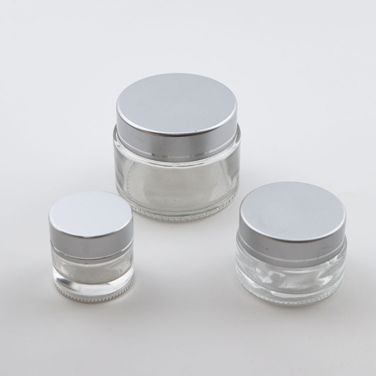 Empty glass jar for glass cream jar 20g 30g 50g round facial cream container with gold lid empty glass jar for eye cream